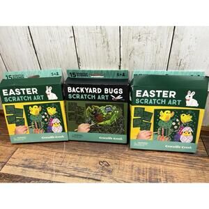 Crocodile Creek Scratch Art Craft For Kids Lot Of 3 Bugs And Easter (2)